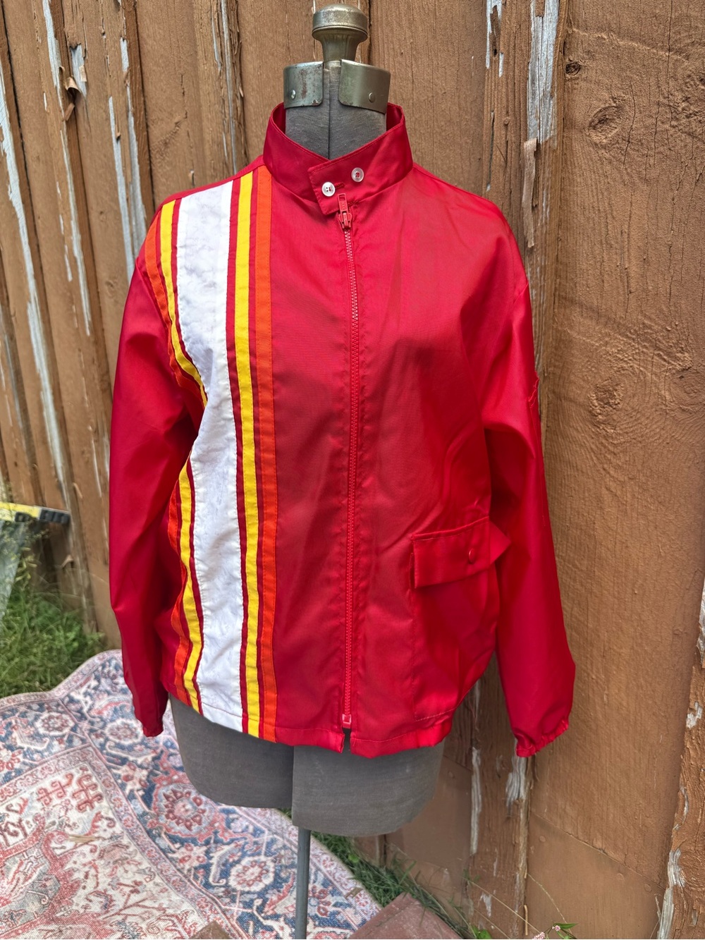 Red Striped Lightweight Women's Jacket